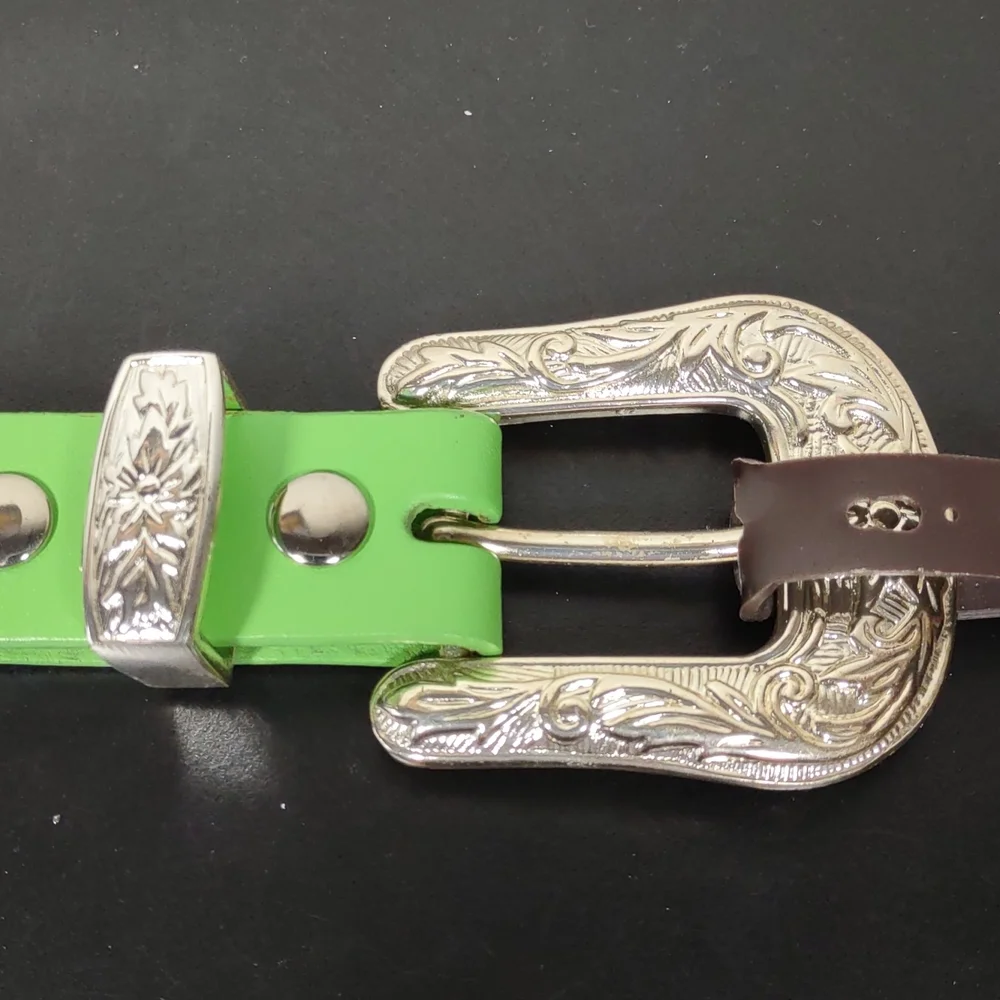 Nocona Green Leather Belt